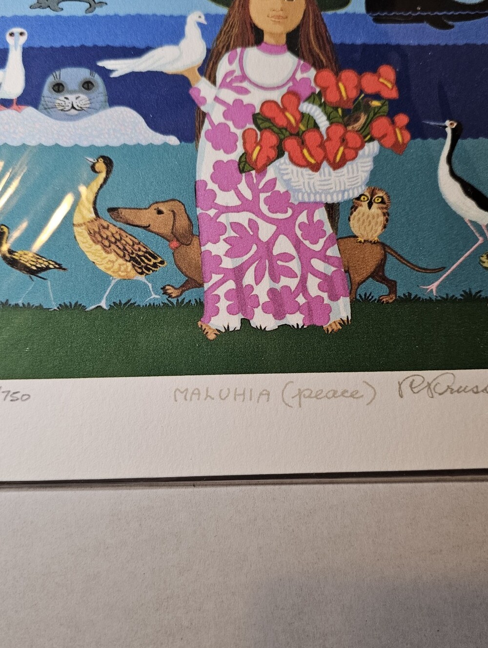 Rosalie Prussing Hawaii Hawaiian Maluhia - Peace Art Wildlife Artist Print - Picture 5 of 5